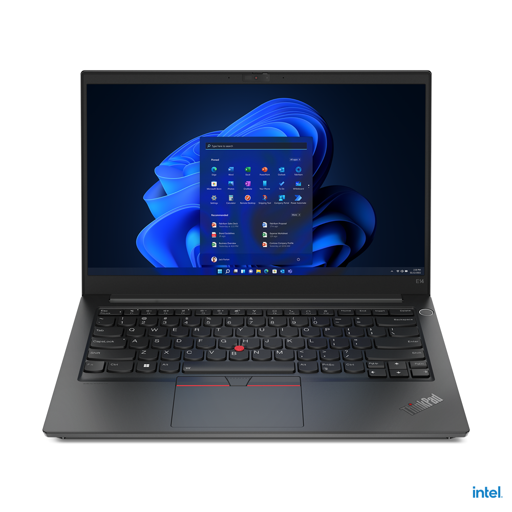 Laptop Lenovo ThinkPad E14 Gen 4/ Intel Core i3-1215U/ 8GD4/ 256GSSD/ 14.0FHD/ FP/ WL+BT/ 3C45/ nOS/ LEDKB/ Black