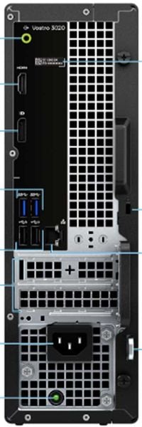  PC Dell Vostro 3020/ Intel Core i3-13100/ 8GB/ 512GB/ WL+BT/ Win11+Off21 