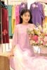 CT0040- Áo dài cách tân voan tơ hoa hồng tím