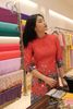 TT0026- Áo dài  tapta đỏ họa tiết mùa xuân