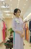 TT0036- Áo dài tím cà đính hoa cát tường
