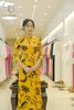CT0031- Áo dài cách tân in lập thể màu vàng