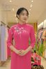 TT0035- Áo dài thêu tay hoa đào uyên ương