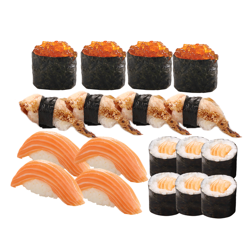  Set 1: Sushi Nigiri Cá Hồi Hảo Hạng 