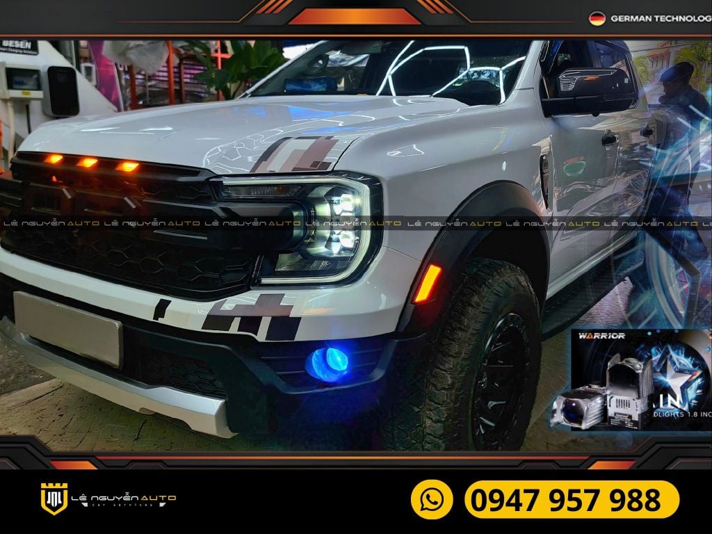 FORD RANGER RAPTOR 2023 - BI LED CAPTAIN & BI GẦM WASP LED FOG LIGHT