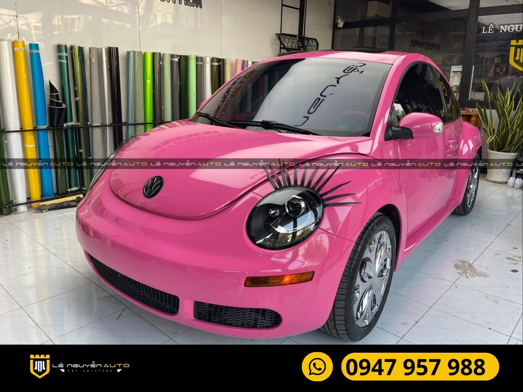 WRAP ĐỔI MÀU HỒNG XE VOLKSWAGEN BEETLE DUNE