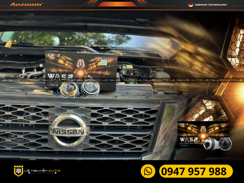 NISSAN NAVARA 2022 BI GẦM WASP LED FOG LIGHT