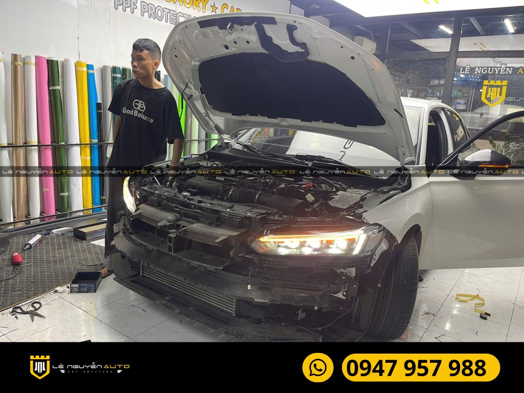 HONDA CIVIC 2024 ĐỘ ĐEN BI AOZOOM BI LED LASER THOR VÀ CAP