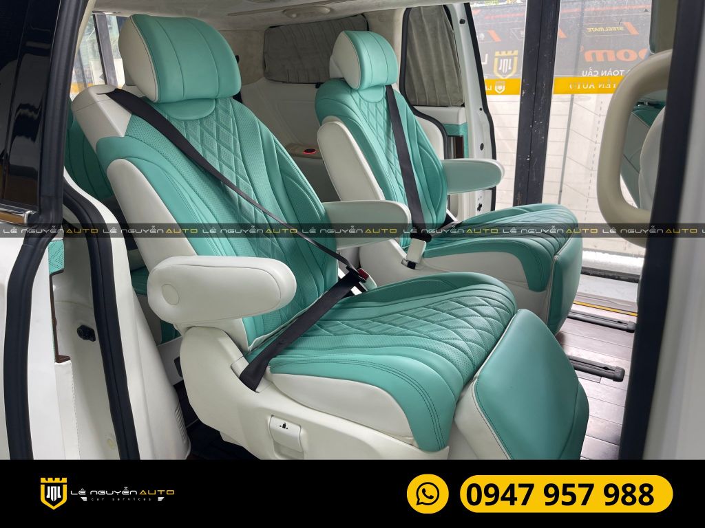 KIA SEDONA ĐỘ GHẾ LIMUOSINE ĐỔI MÀU NỘI THẤT