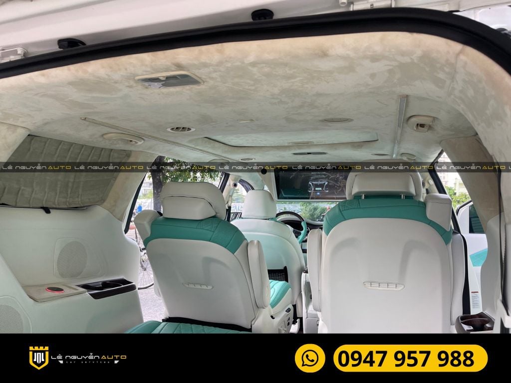 KIA SEDONA ĐỘ GHẾ LIMUOSINE ĐỔI MÀU NỘI THẤT
