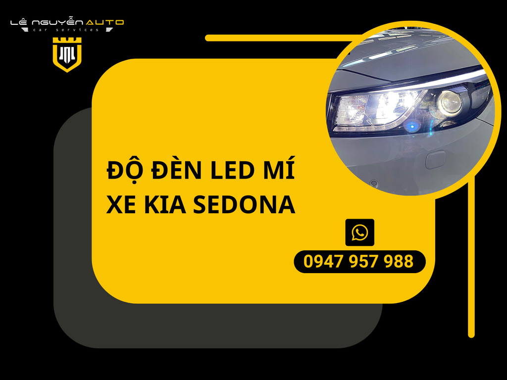 Độ Đèn Led Mí Xe Kia Sedona