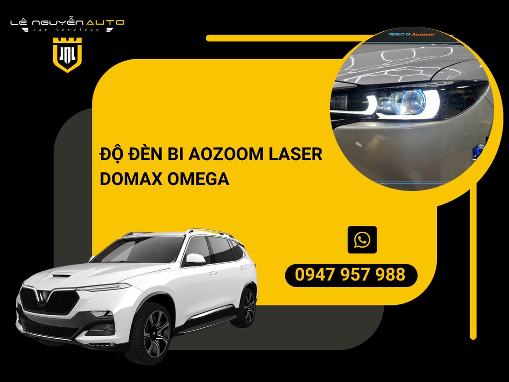 Độ Đèn Bi Aozoom Laser Domax Omega