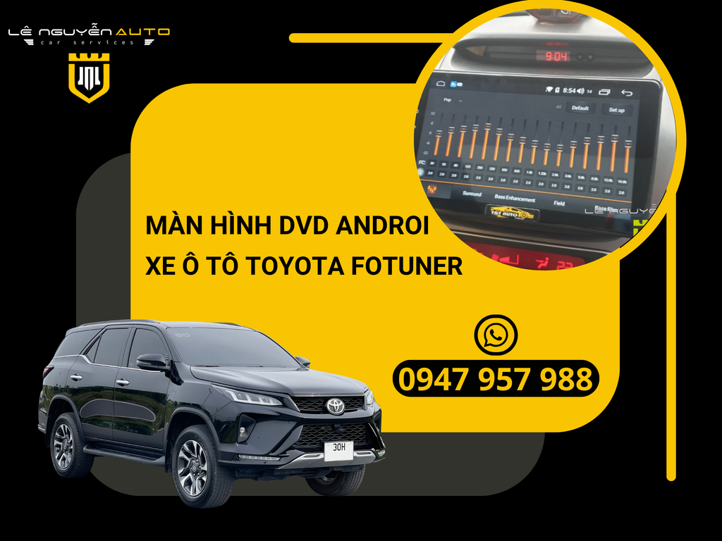 Màn Hình DVD Androi Cho Xe Ô tô Toyota Fotuner