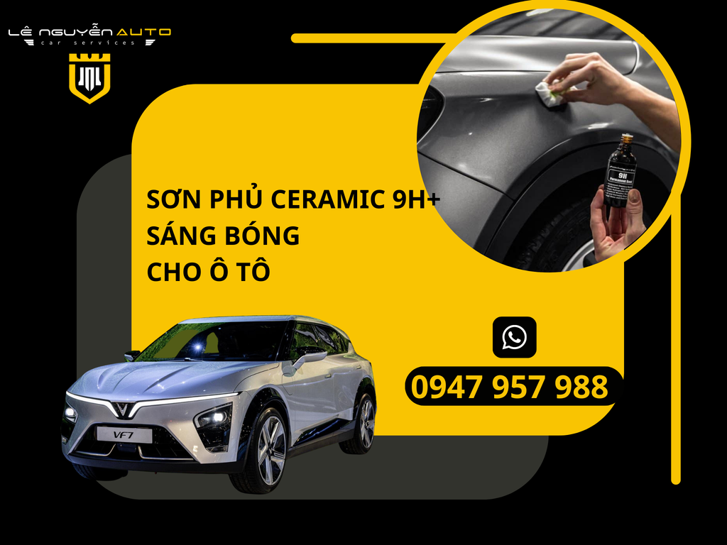 Sơn Phủ Ceramic 9h+ Sáng Bóng Cho Ô Tô