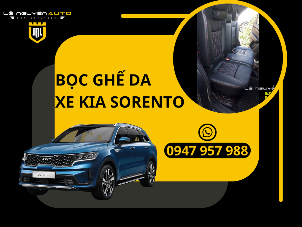 Bọc Ghế Da KIA Sorento May Da Nhập Từ Thái Lan