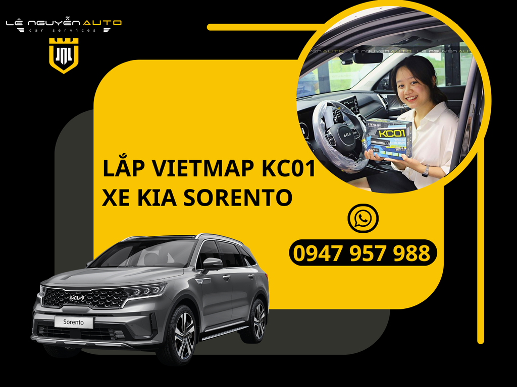 Lắp VIETMAP KC01 Cho Xe Kia Sorento