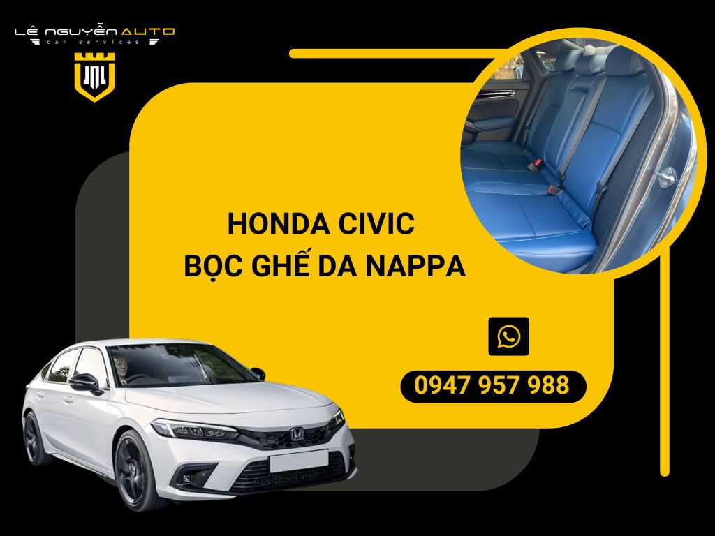 HONDA CIVIC BỌC GHẾ DA NAPPA