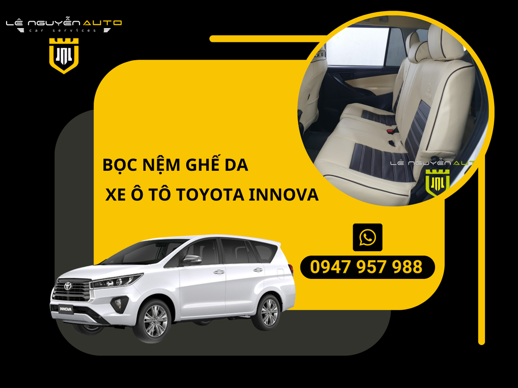 Bọc Nệm Ghế Da Ôtô Toyota Innova, Bọc Trần Da Thái Lan