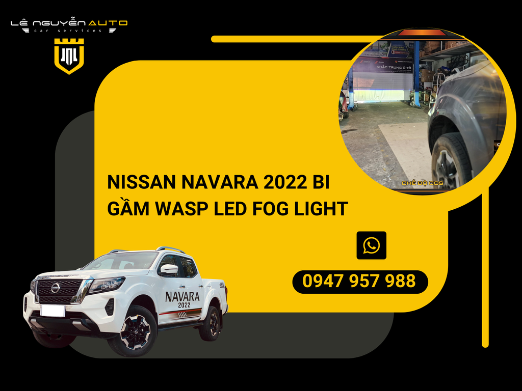 NISSAN NAVARA 2022 BI GẦM WASP LED FOG LIGHT