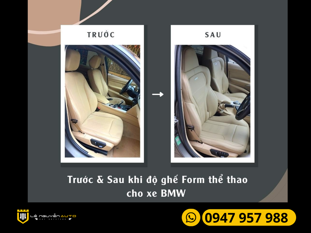 Độ Form Ghế Thể Thao Cho Xe BMW