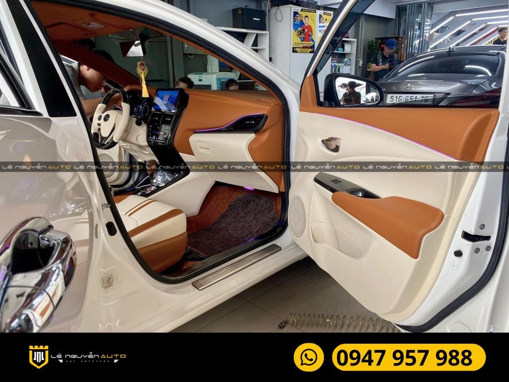 ĐỔI MÀU NỘI THẤT BỌC GHẾ DA TOYOTA VIOS