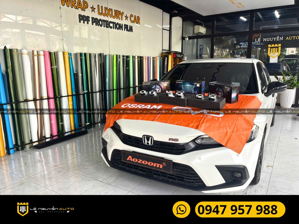 HONDA CIVIC 2024 ĐỘ ĐEN BI AOZOOM BI LED LASER THOR VÀ CAP