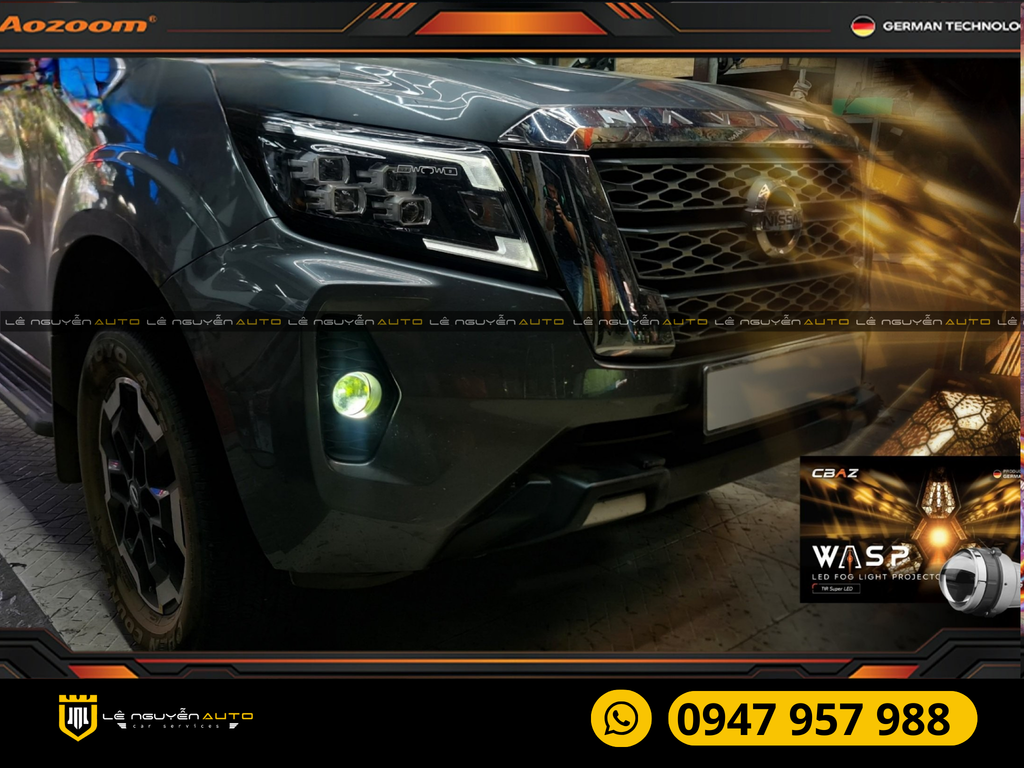 NISSAN NAVARA 2022 BI GẦM WASP LED FOG LIGHT