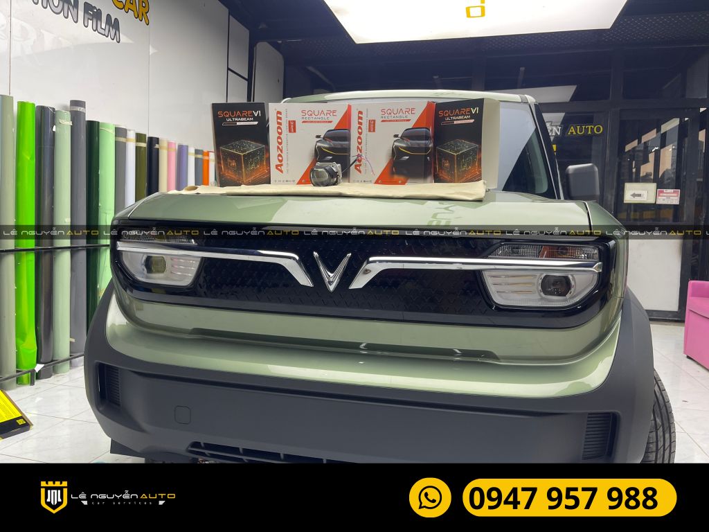 VINFAST VF3 ĐỘ ĐÈN SQUARE V1