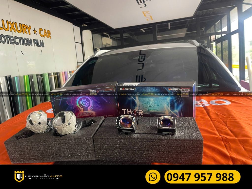 ĐỘ ĐÈN TĂNG SÁNG BI LASER AOZOOM DOMAX OMERA  VÀ LASER THOR XE FORD TERRITORY