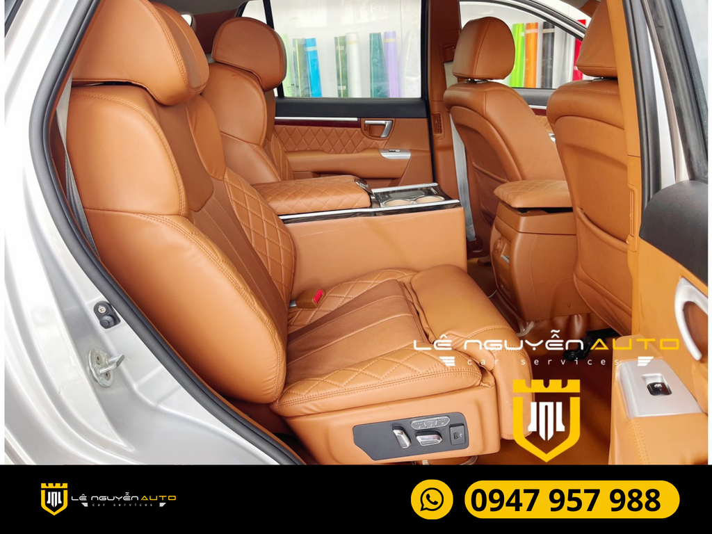 Santafe Độ Ghế Giữa Vip Và Đổi Màu  Nội Thất