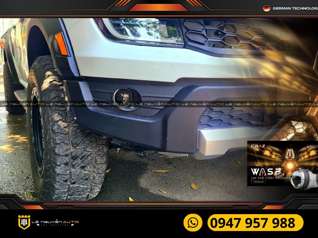 FORD RANGER RAPTOR 2023 - BI LED CAPTAIN & BI GẦM WASP LED FOG LIGHT