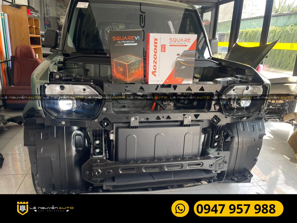 VINFAST VF3 ĐỘ ĐÈN SQUARE V1