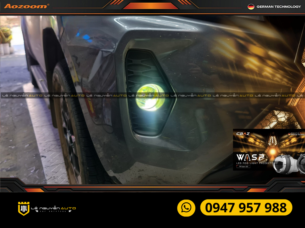 NISSAN NAVARA 2022 BI GẦM WASP LED FOG LIGHT