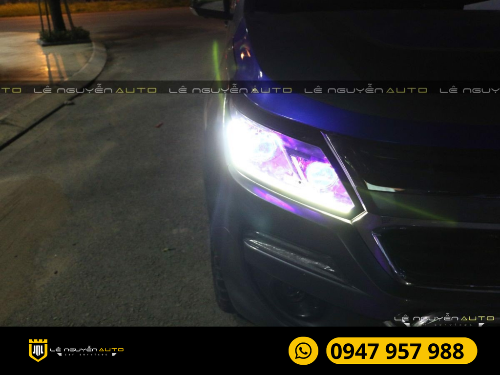 Độ Đèn Bi Aozoom Laser Jaguar Cho Xe Chevrolet Colorado