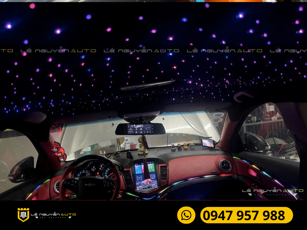 Lắp Trần Ánh Sao cho xe Chervolet Cruze
