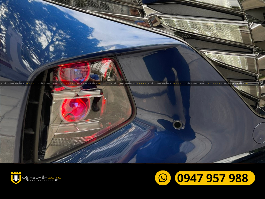 Độ Đèn Bi Aozoom Laser Iron Xe Hyundai Santafe