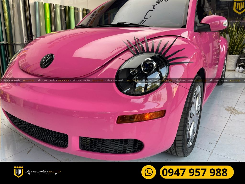WRAP ĐỔI MÀU HỒNG XE VOLKSWAGEN BEETLE DUNE