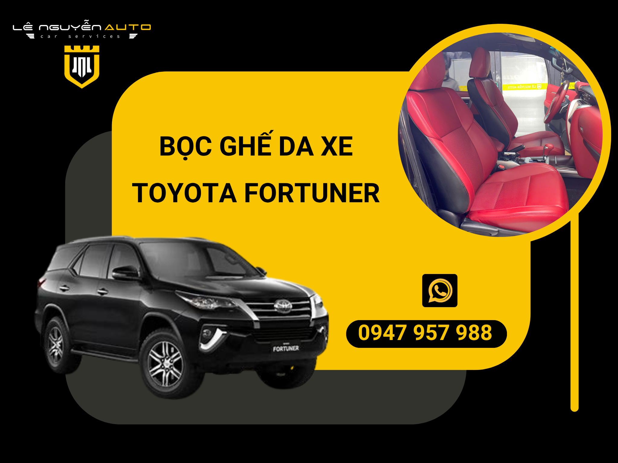  BỌC GHẾ DA XE TOYOTA FORTUNER 