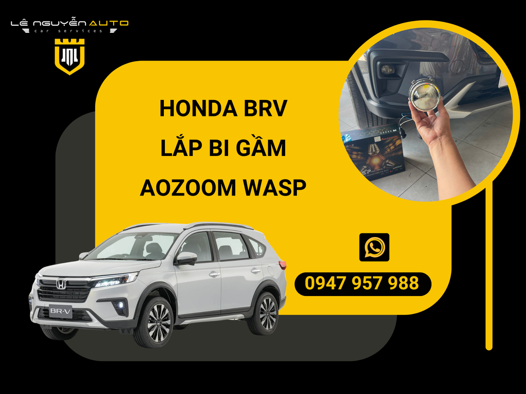 HONDA BRV LẮP BI GẦM AOZOOM WASP