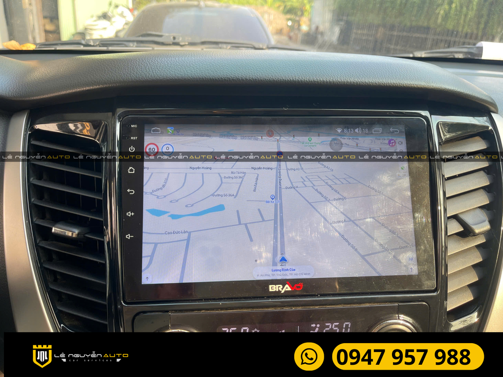 MÀN HÌNH ANDROID BRAVO LẮP XE PAJERO SPORT