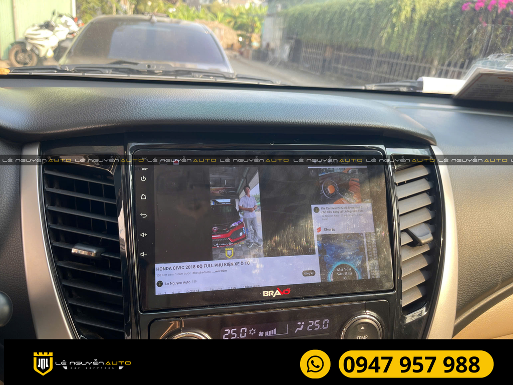 MÀN HÌNH ANDROID BRAVO LẮP XE PAJERO SPORT