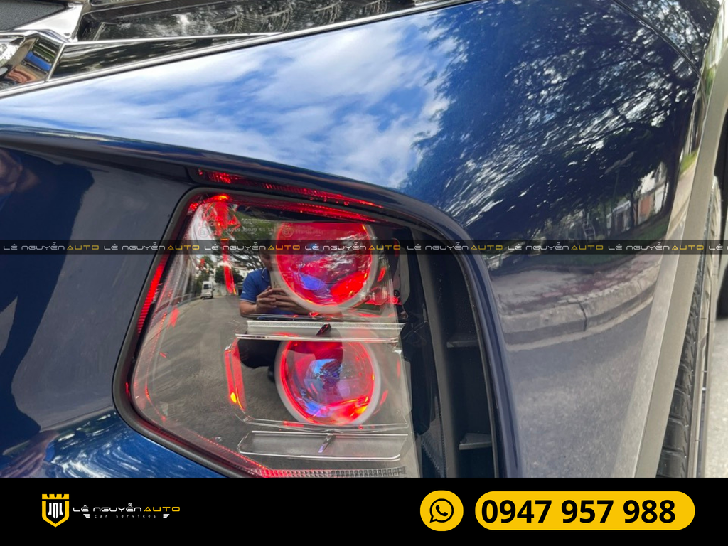 Độ Đèn Bi Aozoom Laser Iron Xe Hyundai Santafe