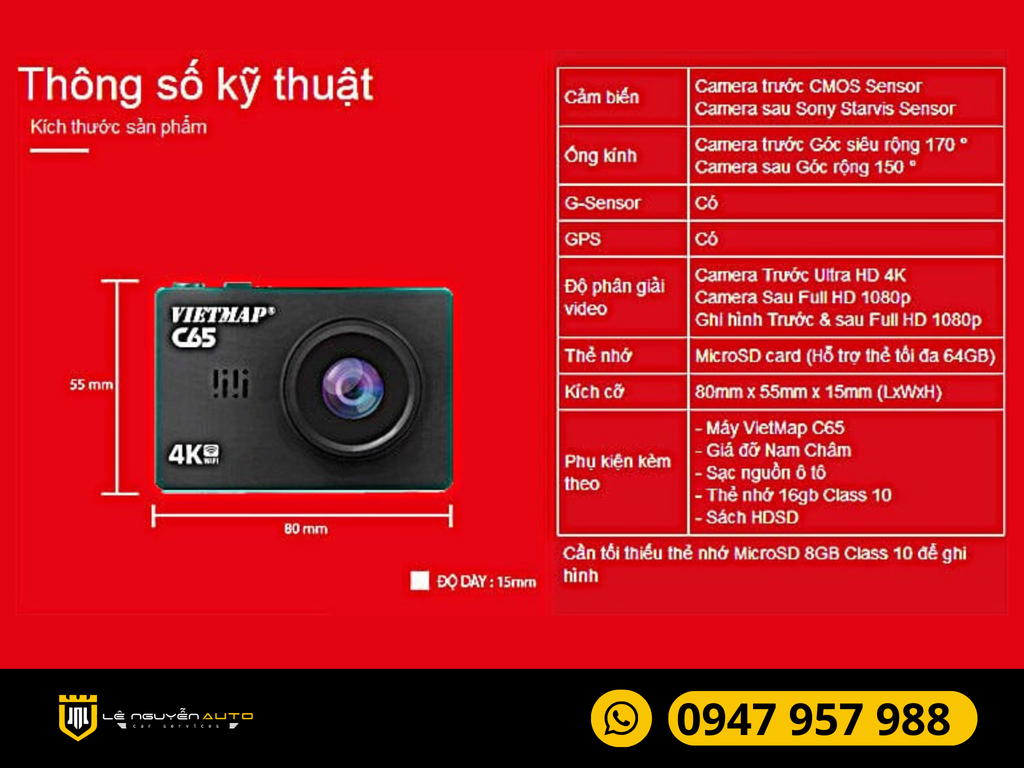 Camera Hành Trình C65 Cho Xe Vinfast