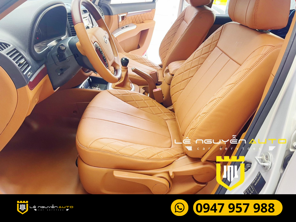Santafe Độ Ghế Giữa Vip Và Đổi Màu  Nội Thất