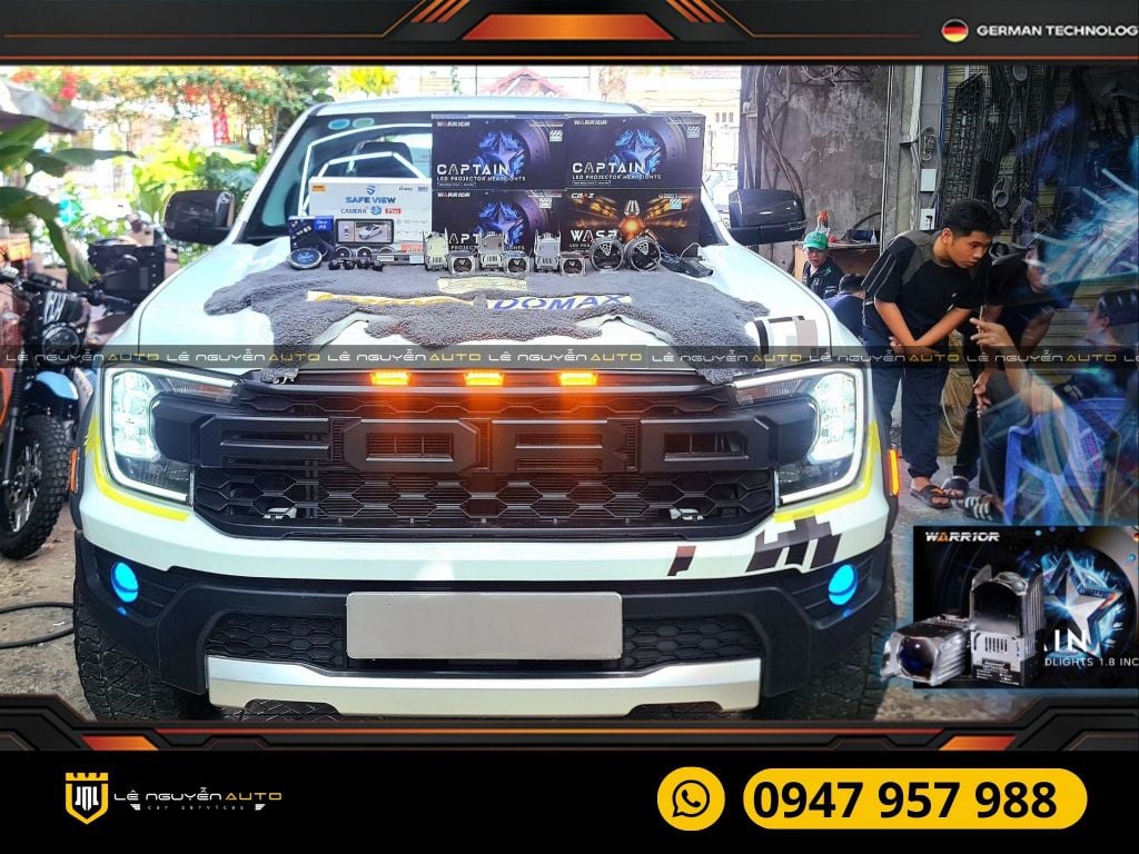 FORD RANGER RAPTOR 2023 - BI LED CAPTAIN & BI GẦM WASP LED FOG LIGHT