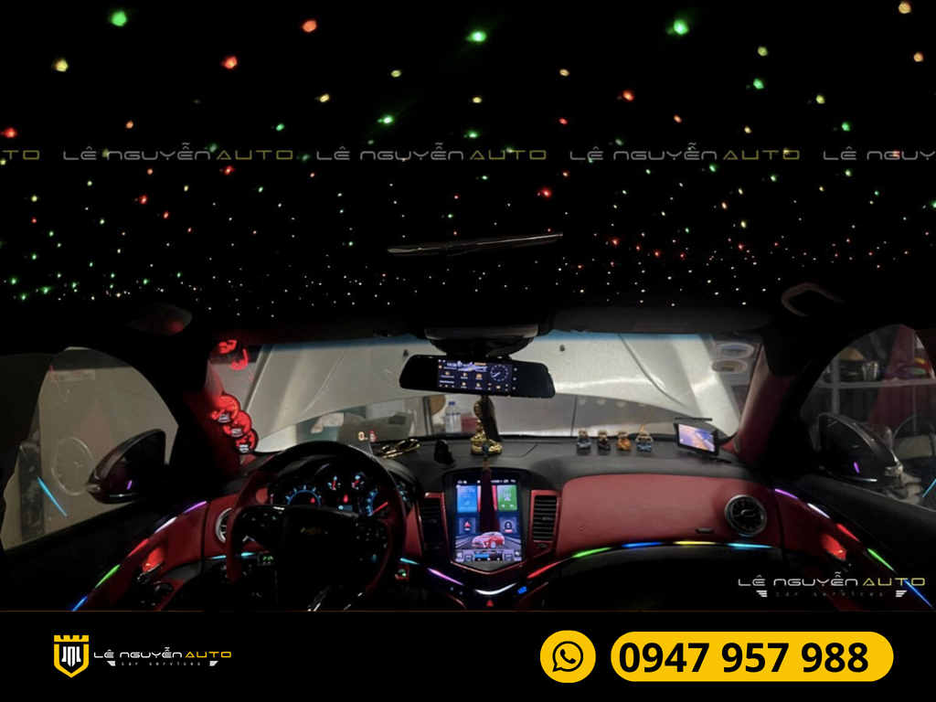 Lắp Trần Ánh Sao cho xe Chervolet Cruze