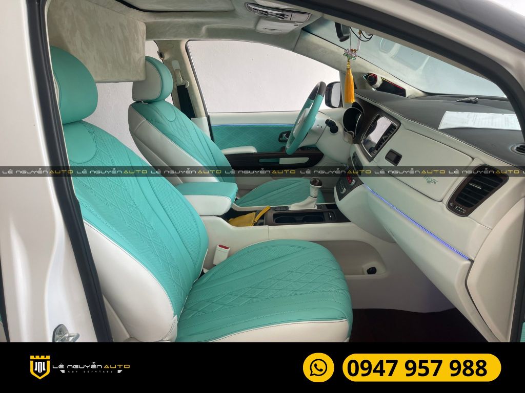 KIA SEDONA ĐỘ GHẾ LIMUOSINE ĐỔI MÀU NỘI THẤT