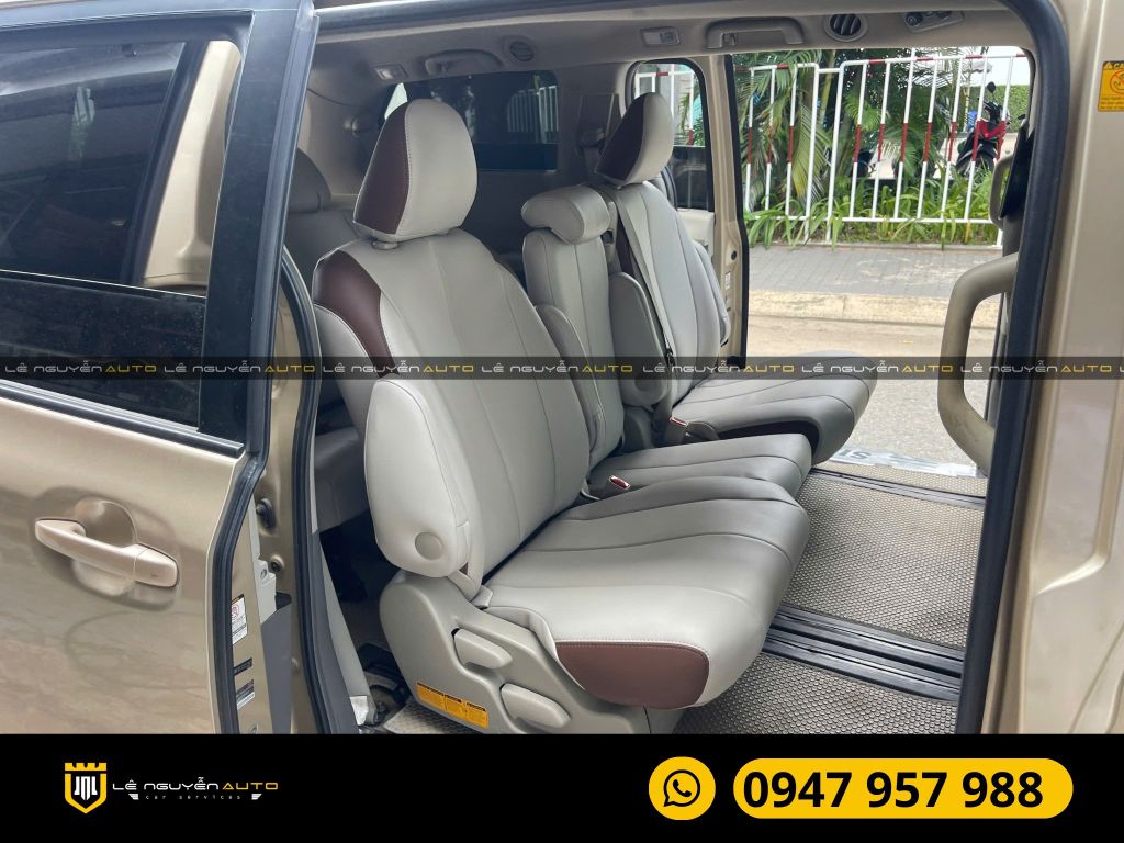 TOYOTA SIENNA BỌC GHẾ DA NAPPA BÀN LÀM VIỆC ỐP LƯNG GHẾ CHỈNH ĐIỆN