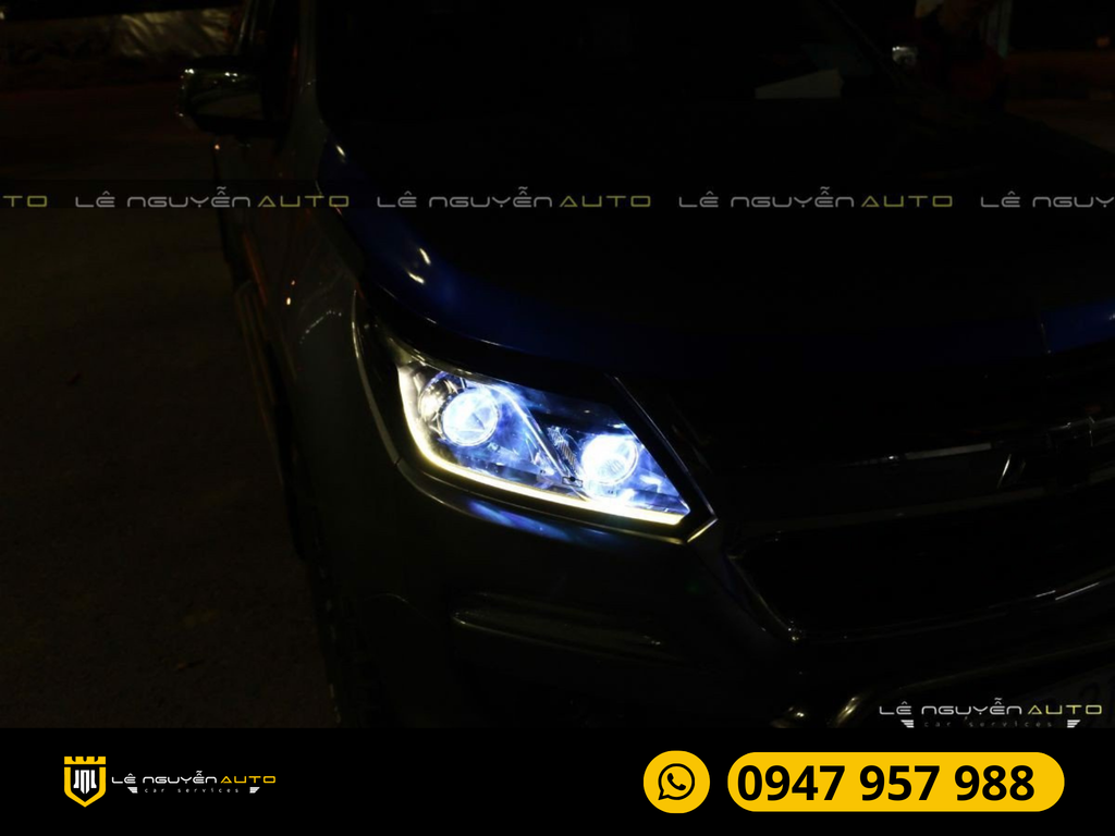 Độ Đèn Bi Aozoom Laser Jaguar Cho Xe Chevrolet Colorado