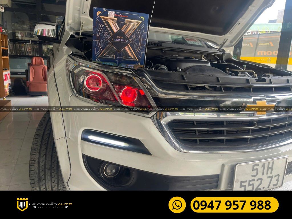 XE TRAILBLAZER ĐỘ ĐÈN BI TĂNG SÁNG AOZOOM DOMAX XLED PRO